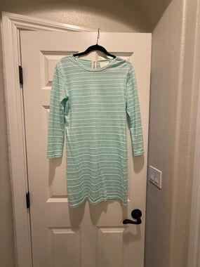 Sail to Sable Mint and White Striped Shift Top